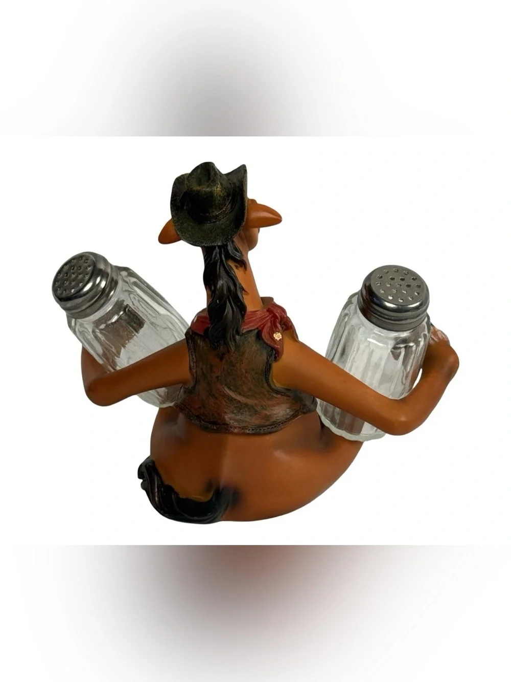 Funny Cowboy Horse Salt and Pepper Shakers - Unique Western Kitchen Gift Set
